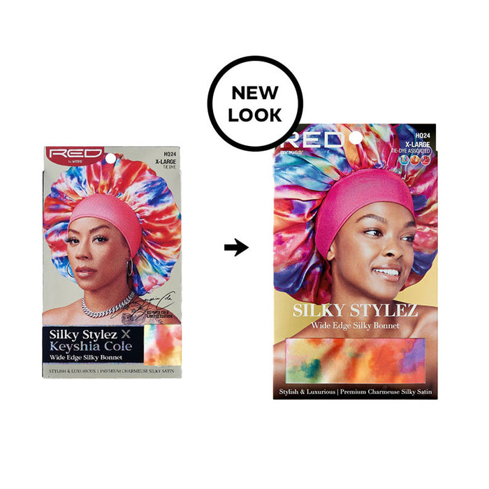 Silky Stylez Wide Edge Silky Bonnet [X Large] [Assorted Tie-Dye] #HQ24