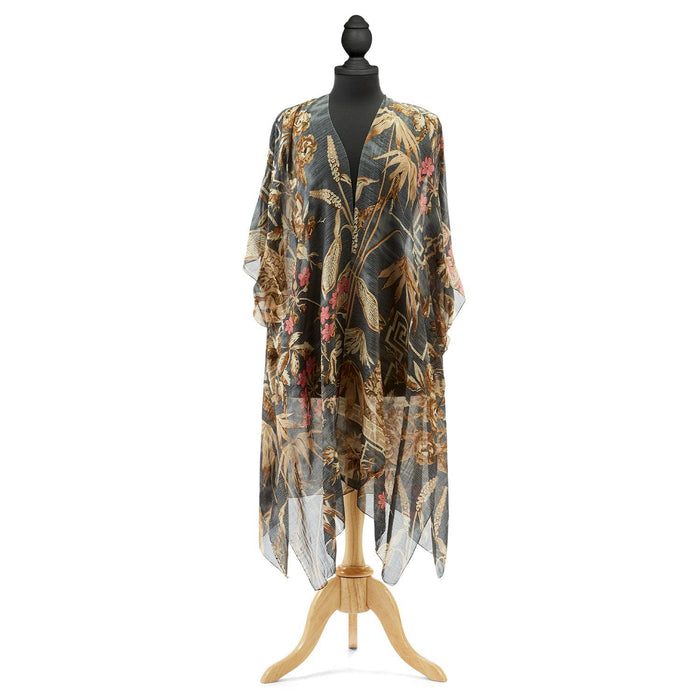 Slate Bamboo Long Kimono