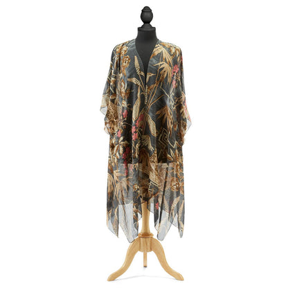 Slate Bamboo Long Kimono