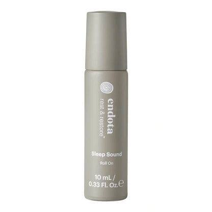 Endota Sleep Sound Roll On bottle on a white background
