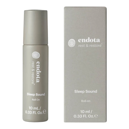 Endota Sleep Sound roll-on bottle and packaging on a white background