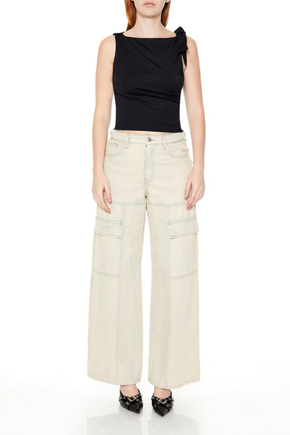 Sleeveless Tie-Strap Crop Top