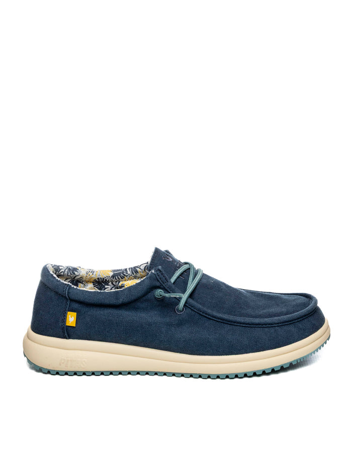 PITAS slipon path blu PATH TESSUTO-MARINO