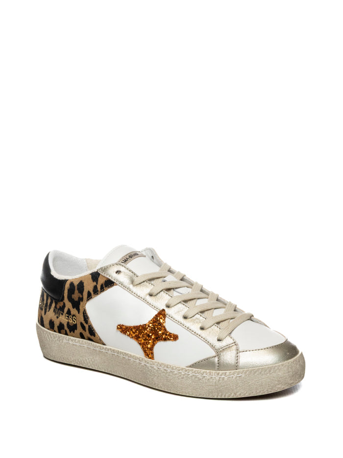 AMA BRAND DELUXE Sneaker time bianco/animalier TIME 4605-BIA/ANIM
