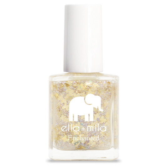 Soar with Grace gold butterfly glitter nail polish bottle – ella+mila Enchanted