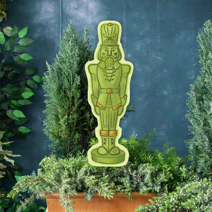 Songbird Grove Collection - Flocked Nutcracker Yard Art