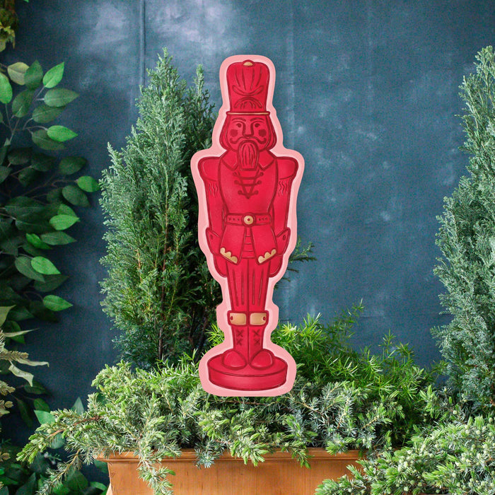 Songbird Grove Collection - Flocked Nutcracker Yard Art