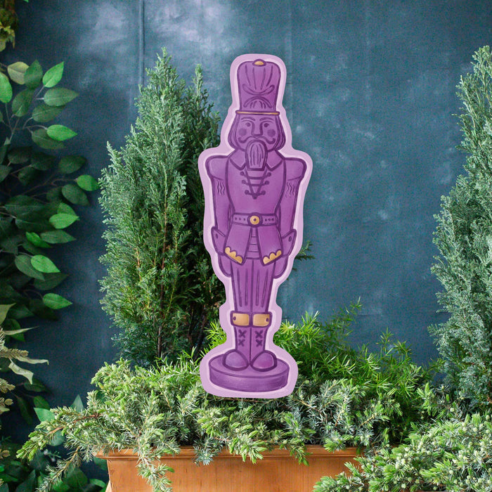 Songbird Grove Collection - Flocked Nutcracker Yard Art