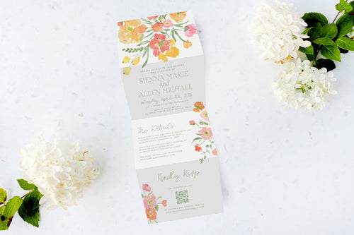 Spring Painting Tri Fold Invitation
