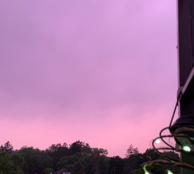 Warm lavender purple skies. Opal Theory Polish Spring Sunset.