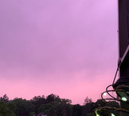 Warm lavender purple skies. Opal Theory Polish Spring Sunset.