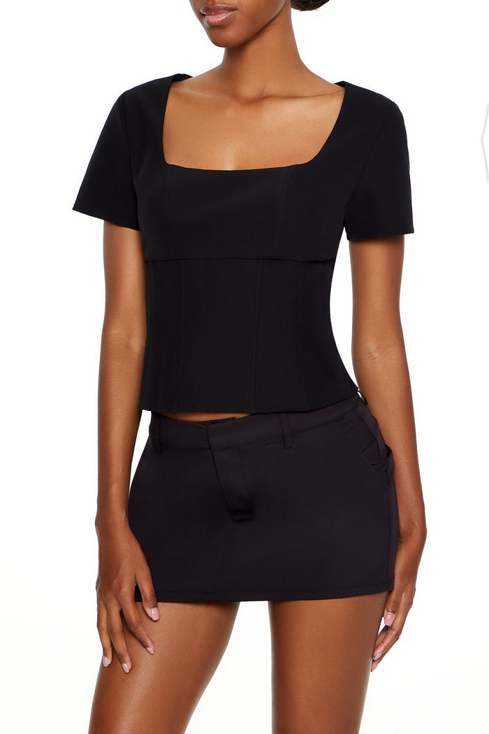 Square-Neck Crop Top