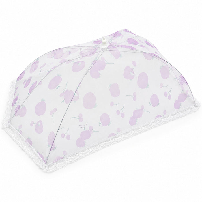 Stainless Steel - Foldable Umbrella Mosquito Net - Purple - Fruits