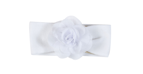 STORY LORIS White Hairband With Flower For Baby Girls