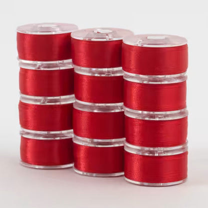 Super Bobs Class 15 Bright Red Bobbins 12-pack 302-12-627