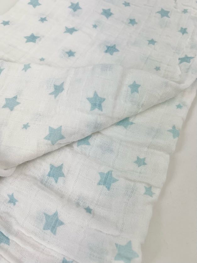 Swaddle & Rattle Set Blue Star Soft Toys in at Wrapsody