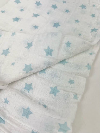 Swaddle & Rattle Set Blue Star Soft Toys in at Wrapsody