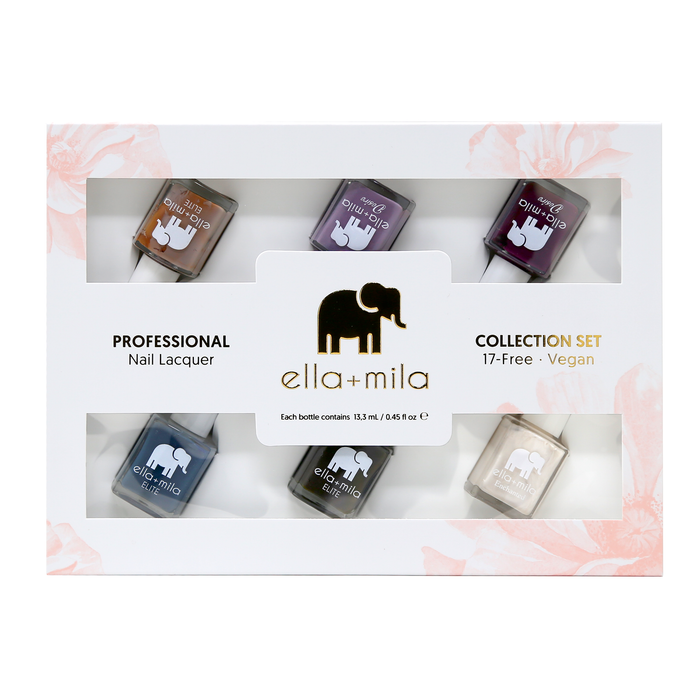 Sweater Weather 6-pack nail polish gift box, front view
