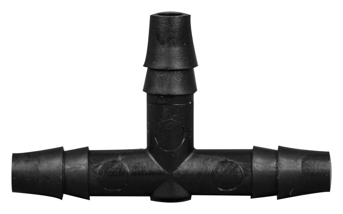 1/4" Hose Barb T Connector Fitting Pack (10/pk), Polyethylene - Lab Tubing Connector | img_1 | Foxx Life Sciences Global | shopfls.com