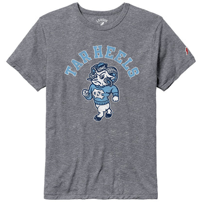 Tar Heels Adult Vintage T-Shirt with Strutting Rameses by League - Main View - League