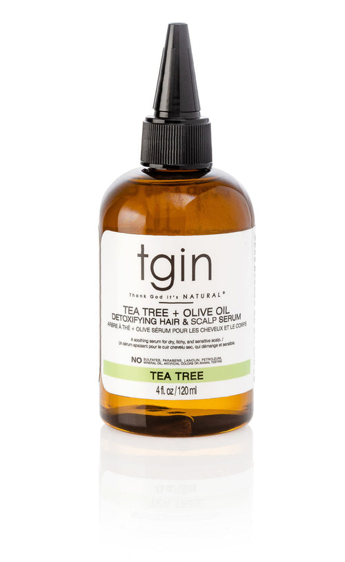 TGIN TEA TREE + OLIVE OIL Detoxifying Hair & Scalp Serum (4oz)
