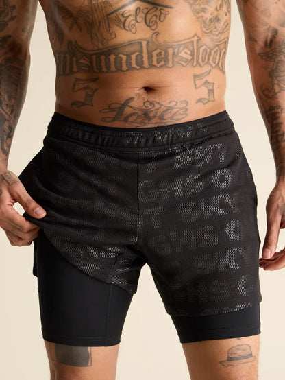 The Black Read All About Its 5.5" (Mesh Training Short) - Image 2 - Chubbies Shorts