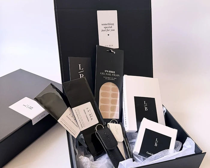 The Bold Edit gift set, styled flat lay, alternate angle