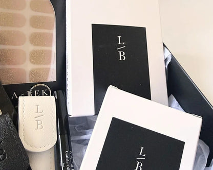 The Bold Edit gift set, contents laid out, alternate view