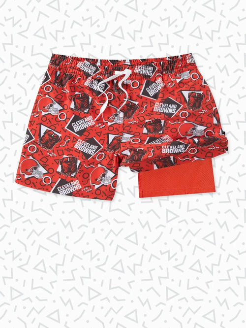 The Browns Game Day Fit (Boys Classic Lined Trunk) - Image 1 - Chubbies Shorts