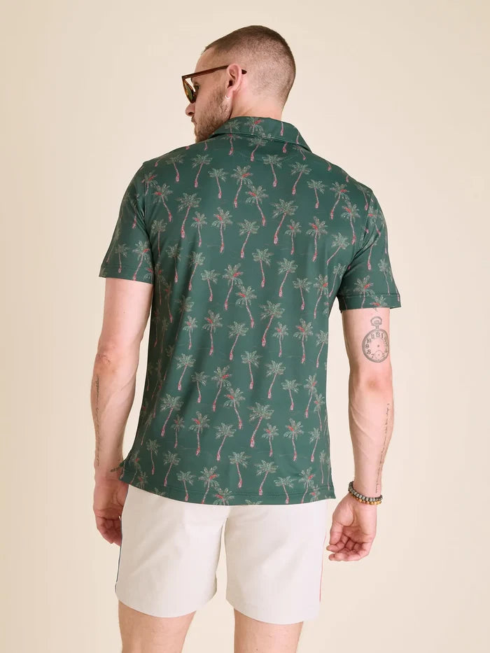 The Brushstroke Palm- Green (Range Polo) - Image 2 - Chubbies Shorts