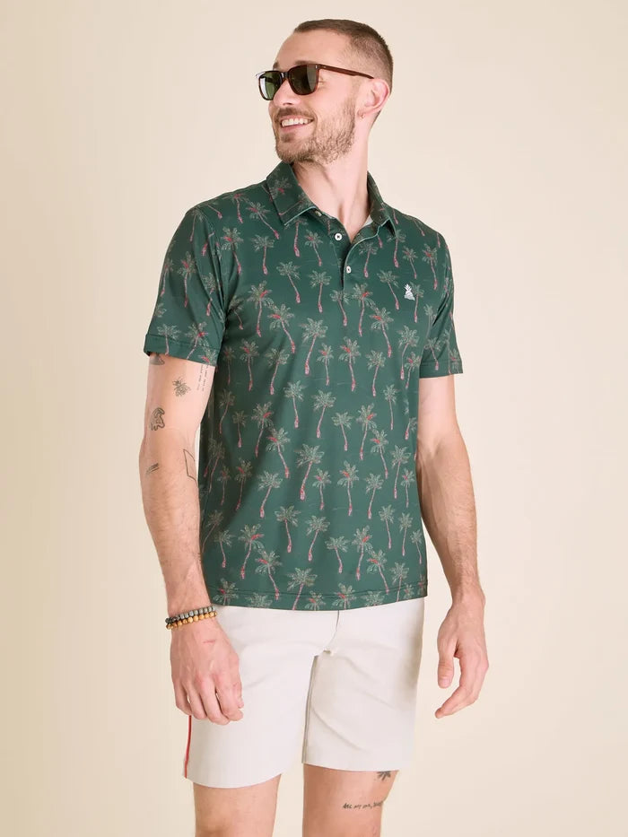 The Brushstroke Palm- Green (Range Polo) - Image 3 - Chubbies Shorts