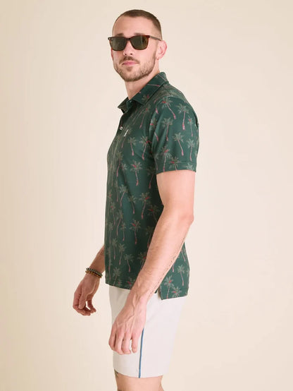 The Brushstroke Palm- Green (Range Polo) - Image 4 - Chubbies Shorts
