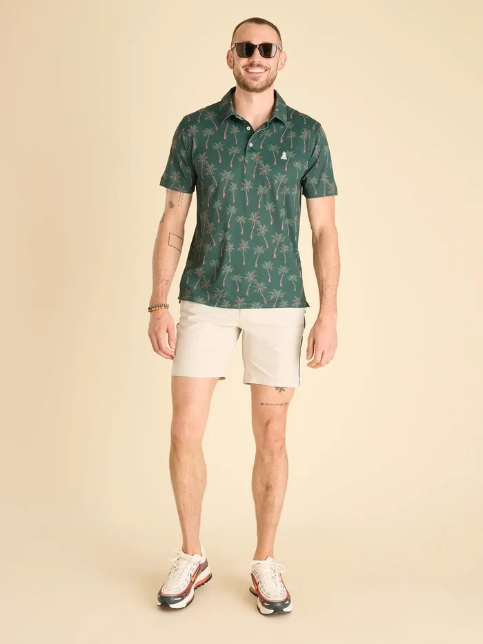 The Brushstroke Palm- Green (Range Polo) - Image 5 - Chubbies Shorts