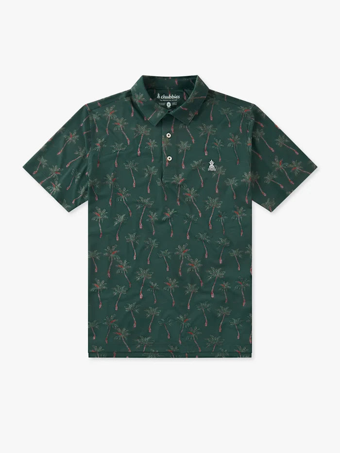 The Brushstroke Palm- Green (Range Polo) - Image 1 - Chubbies Shorts