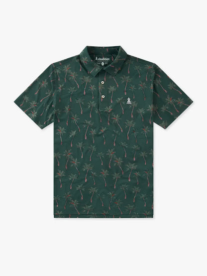 The Brushstroke Palm- Green (Range Polo) - Image 1 - Chubbies Shorts