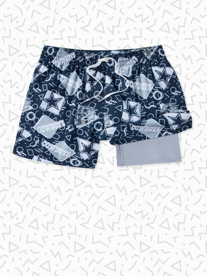 The Cowboys Game Day Fit 5.5" (Classic Lined Swim) - Image 1 - Chubbies Shorts
