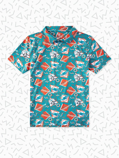 The Dolphins Game Day Fit (Boys Performance Polo) - Image 1 - Chubbies Shorts