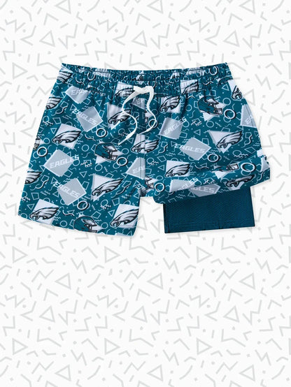 The Eagles Game Day Fit (Boys Classic Lined Trunk) - Image 1 - Chubbies Shorts