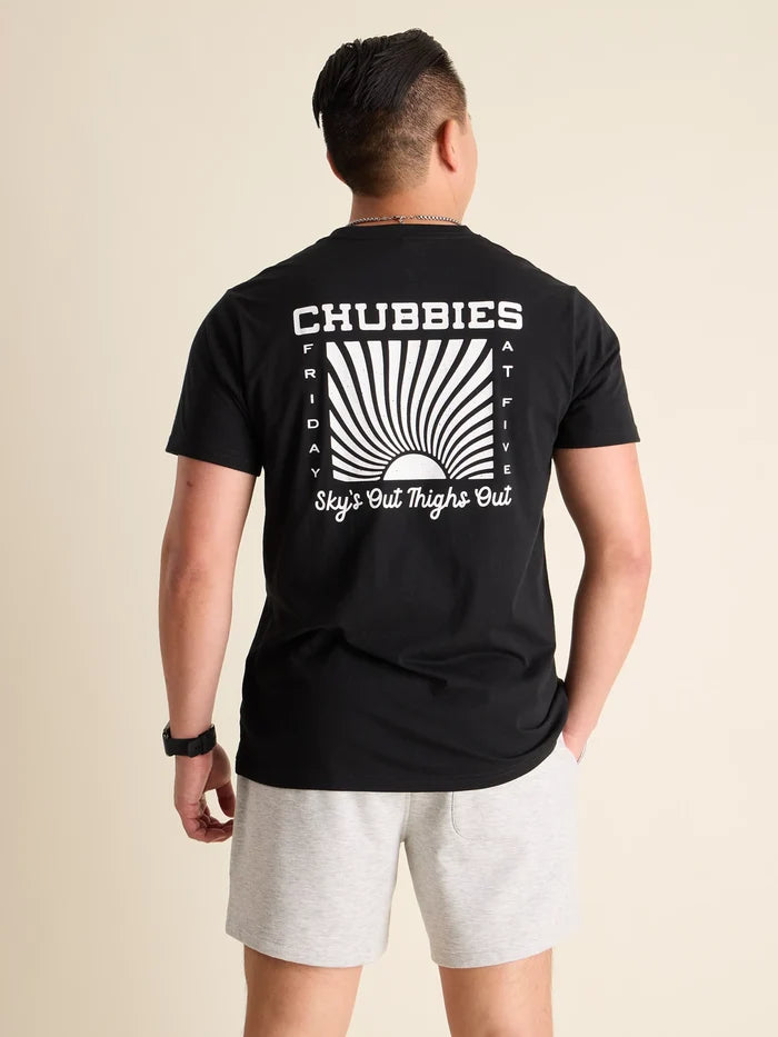The Five Thighs (Non Pocket Graphic T-Shirt) - Black - Image 2 - Chubbies Shorts