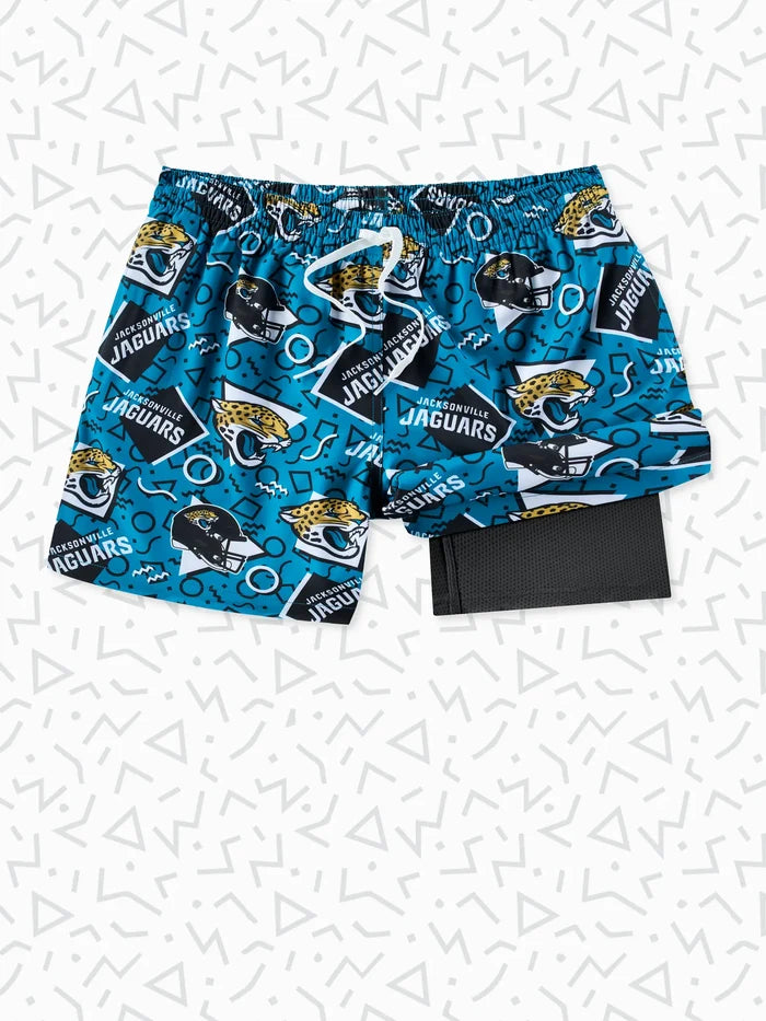 The Jaguars Game Day Fit 5.5" (Classic Lined Swim) - Image 1 - Chubbies Shorts