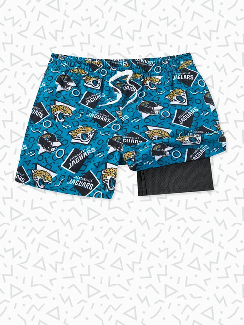 The Jaguars Game Day Fit (Boys Classic Lined Trunk) - Image 1 - Chubbies Shorts