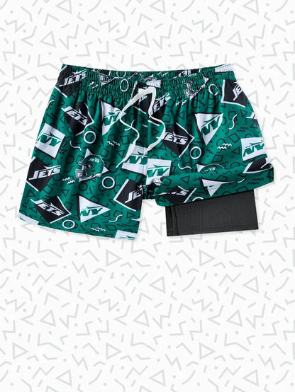 The Jets Game Day Fit 5.5" (Classic Lined Swim) - Image 1 - Chubbies Shorts