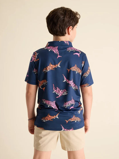 The King of the Sea (Boys Performance Polo) - Image 2 - Chubbies Shorts