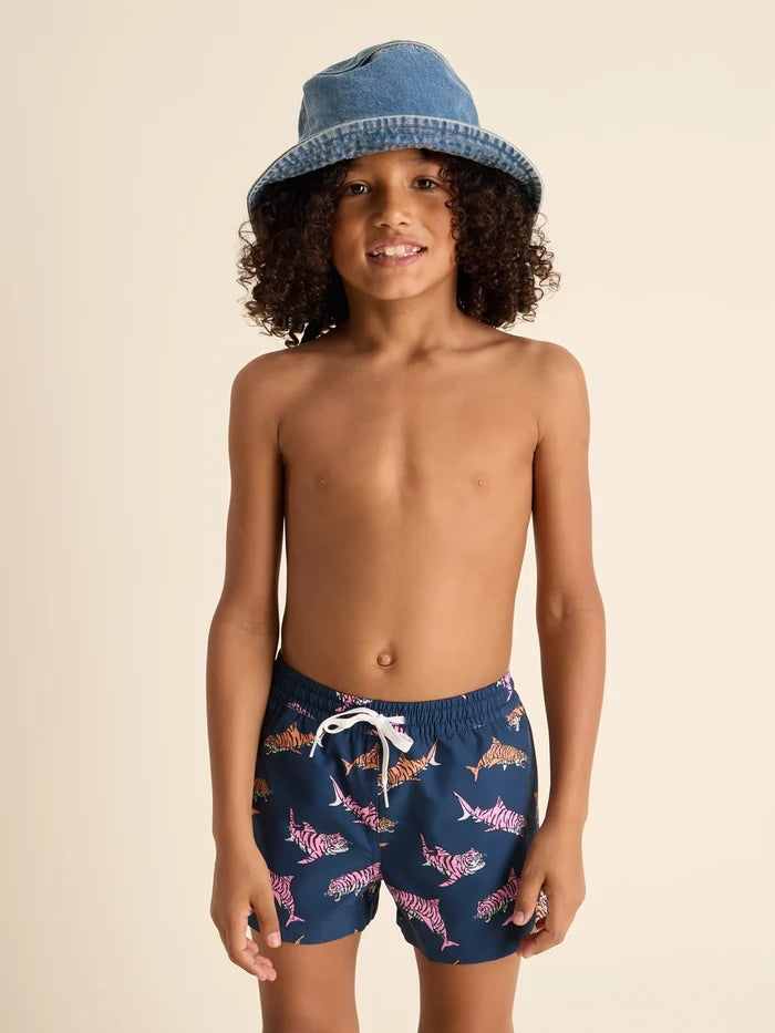 The King of the Seas (Boys Lined Classic Swim Trunk- Shorter) - Image 4 - Chubbies Shorts