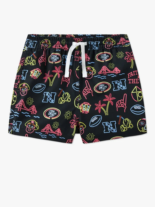 The Neon 49ers (NFL Toddler Swim Trunk) - Image 1 - Chubbies Shorts