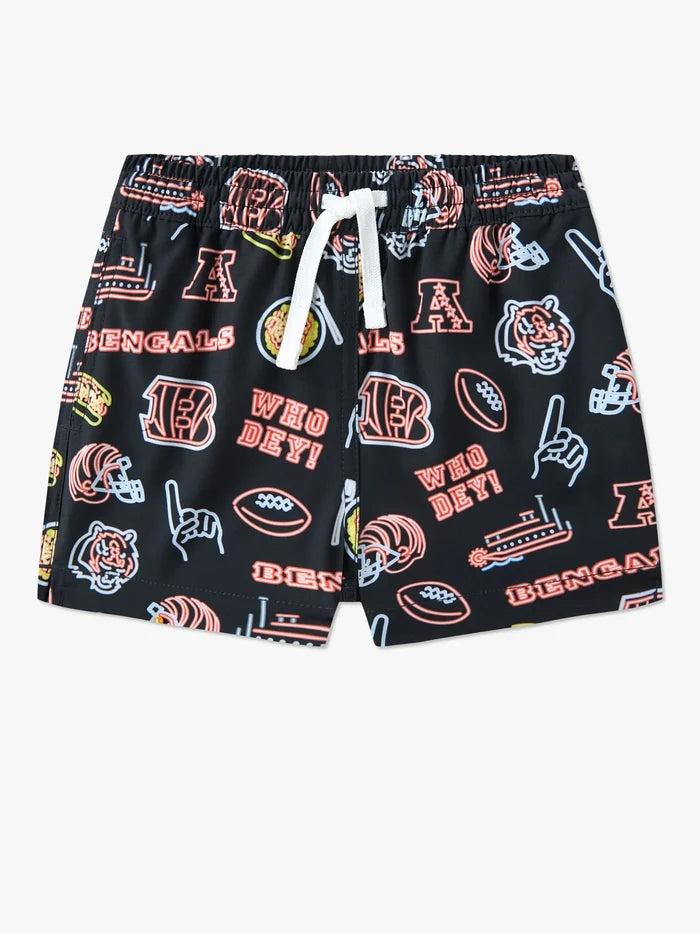 The Neon Bengals (NFL Toddler Swim Trunk) - Image 1 - Chubbies Shorts