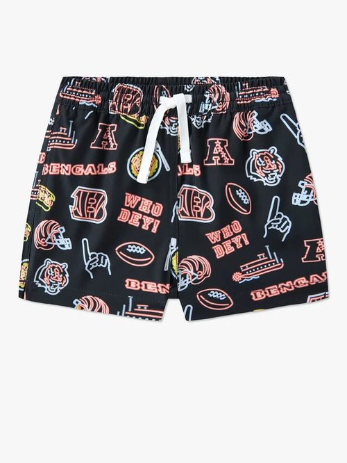 The Neon Bengals (NFL Toddler Swim Trunk) - Image 1 - Chubbies Shorts