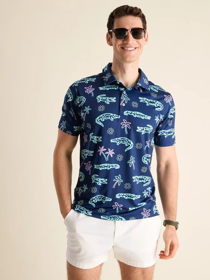 The Neon Glade (Performance Polo) - Image 1 - Chubbies Shorts