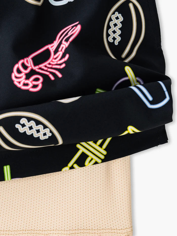 The Neon Saints 5.5" (NFL Classic Lined Swim Trunks) - Image 2 - Chubbies Shorts