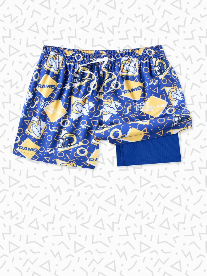 The Rams Game Day Fit 5.5" (Classic Lined Swim) - Image 1 - Chubbies Shorts